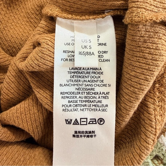 Free People Switch It Up Orange Thermal Top Size Small Brown - Picture 5 of 6